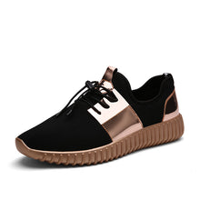 Load image into Gallery viewer, Summer Men Womens Athletic Shoes Breathable Walking Sneakers Mesh Sports Sneakers Cheap Jogging Shoes Black Gold Couples Runners