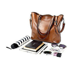 Load image into Gallery viewer, Women Leather Handbag Shoulder Ladies Purse Messenger Satchel Crossbody Tote Bag