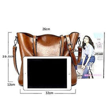 Load image into Gallery viewer, Women Leather Handbag Shoulder Ladies Purse Messenger Satchel Crossbody Tote Bag